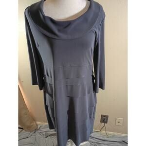 Joseph Ribkoff Dress Gray Sz 14 Classic Office No Fabric Tag